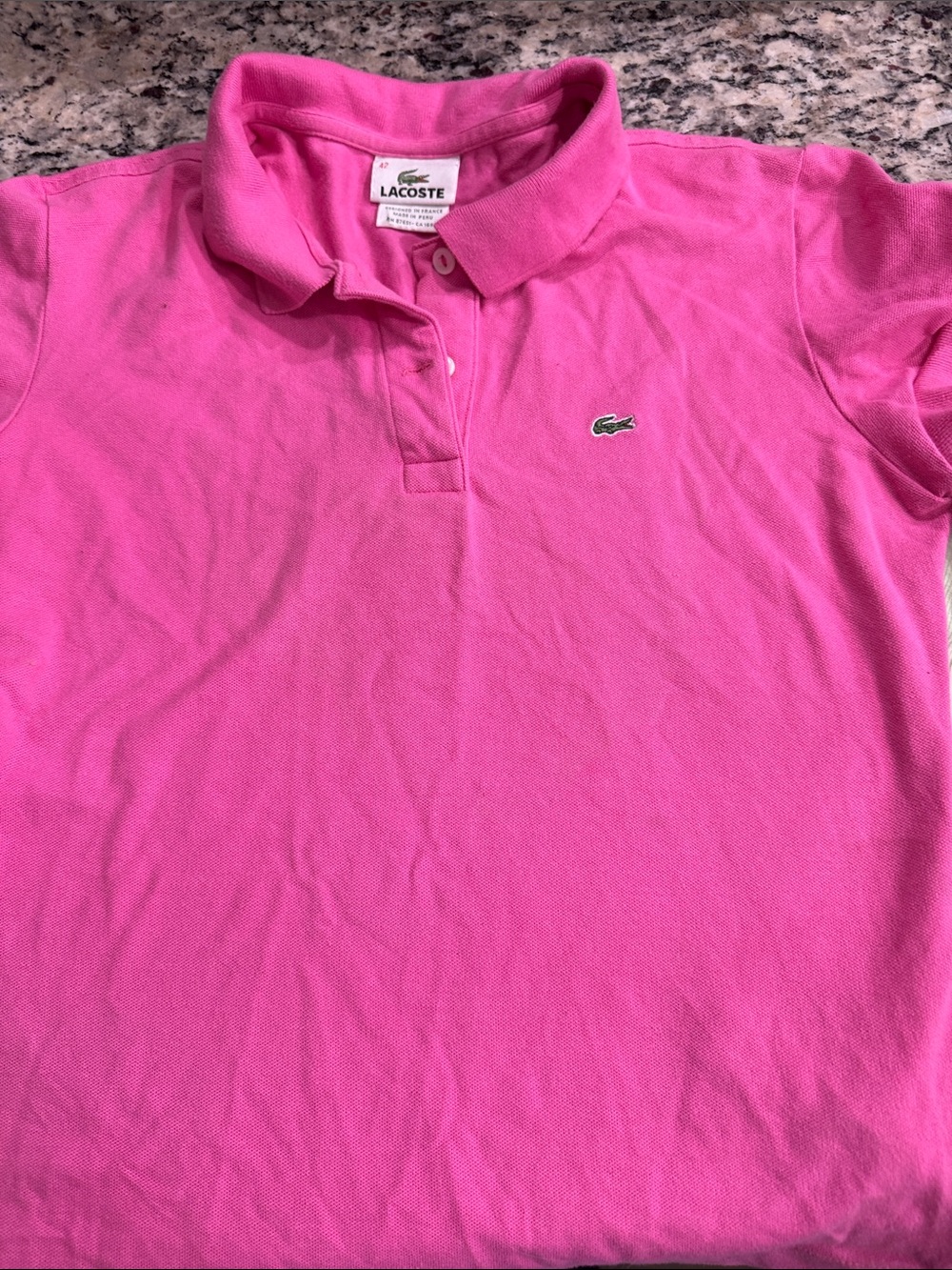 Lacoste Kids Pink Short-Sleeve Polo Shirt